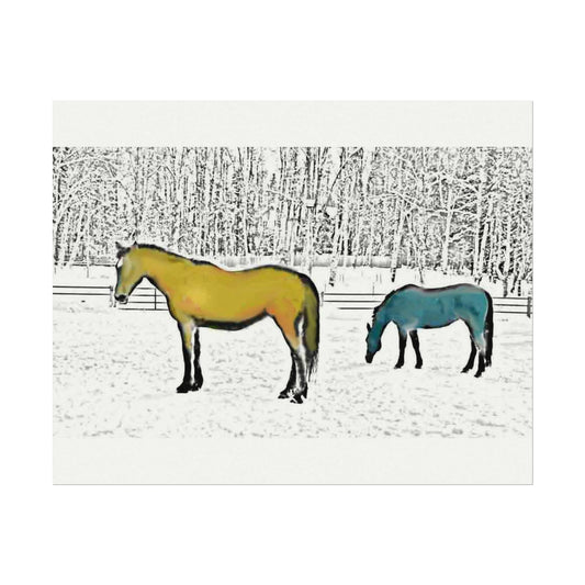 Maddy and Shilo Winter Wonderland Watercolor Poster