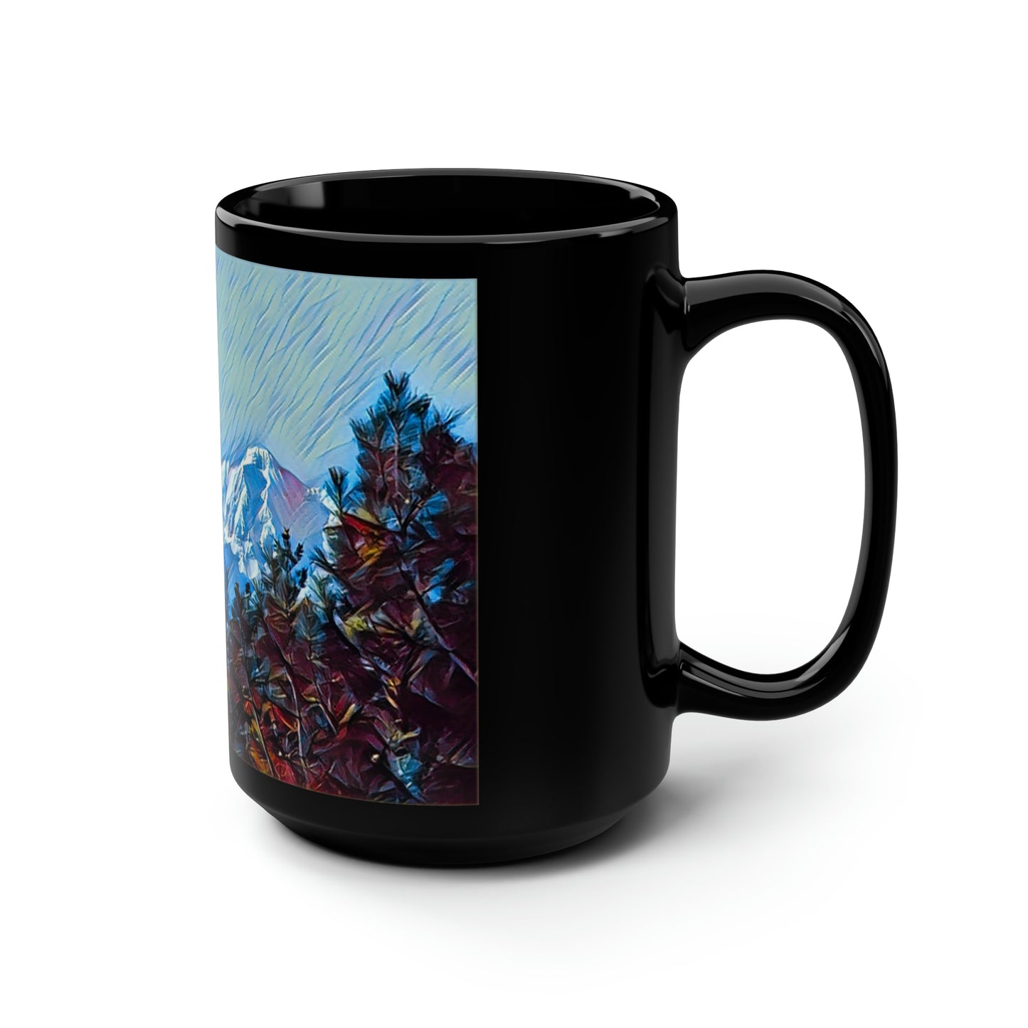 Lanti Sisters Woods Black Mug, 15oz