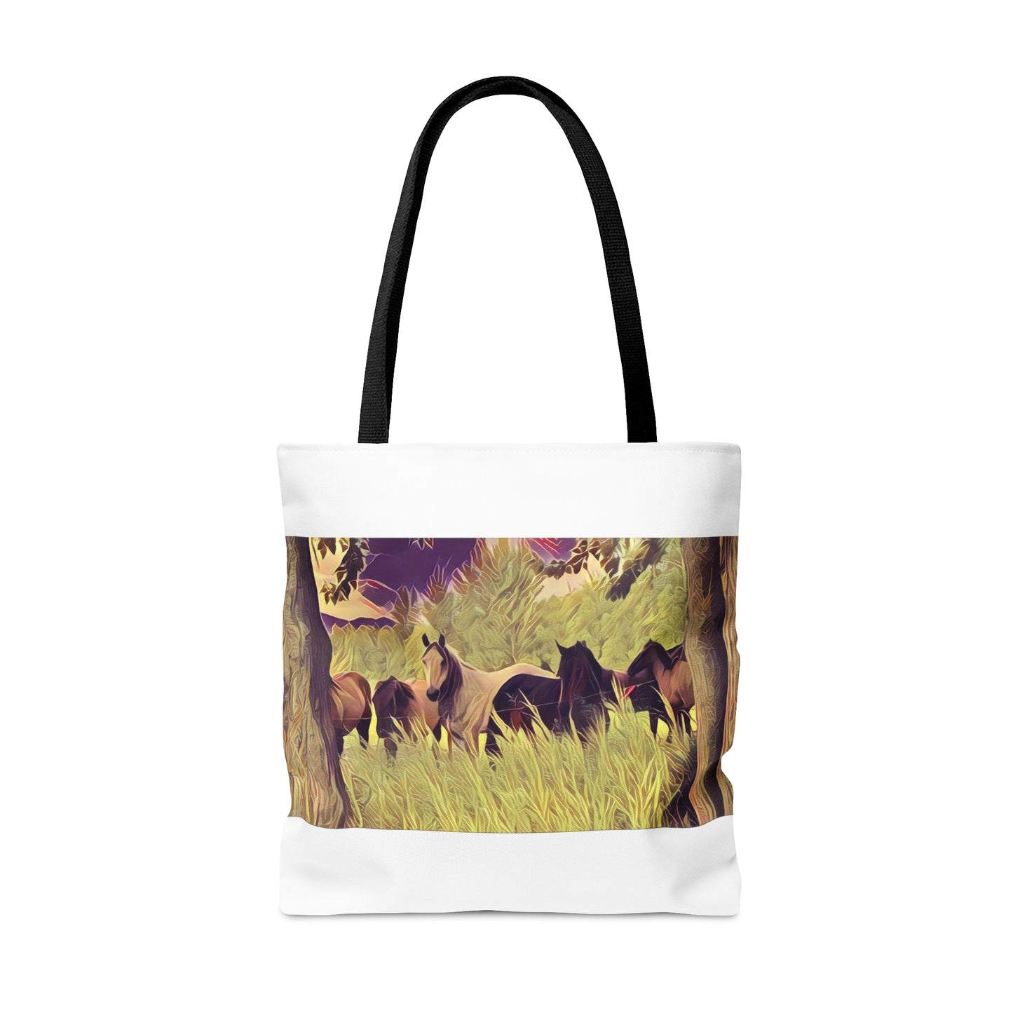 Fancy Foals Large Tote Bag