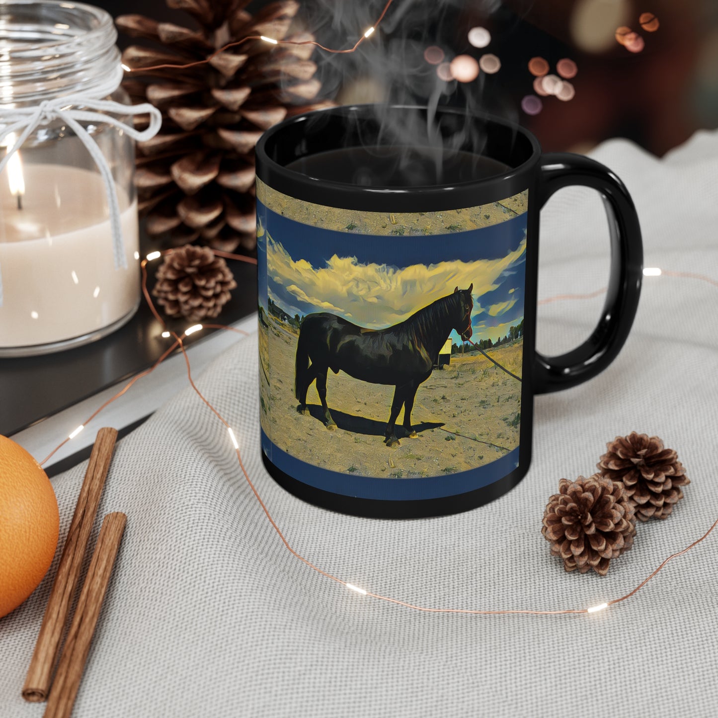 Lanti Cinder 11oz Black Mug