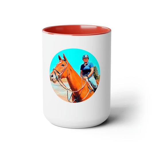 Two-Tone Coffee Mugs, 15oz