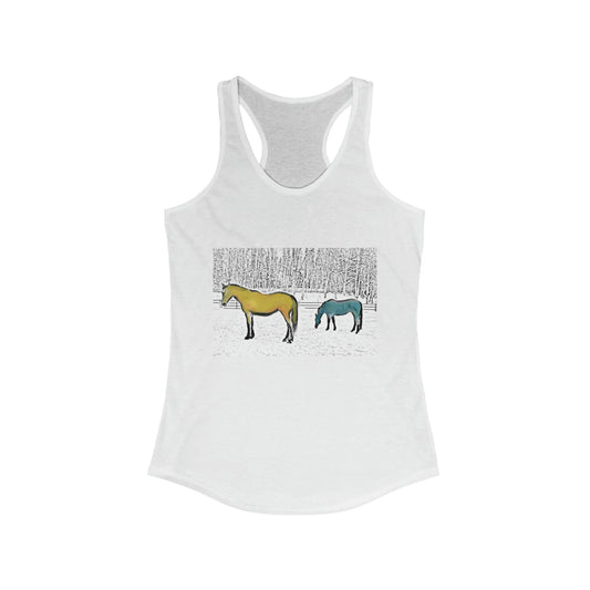 Maddy and  Winter Wonderland Racerback Tank