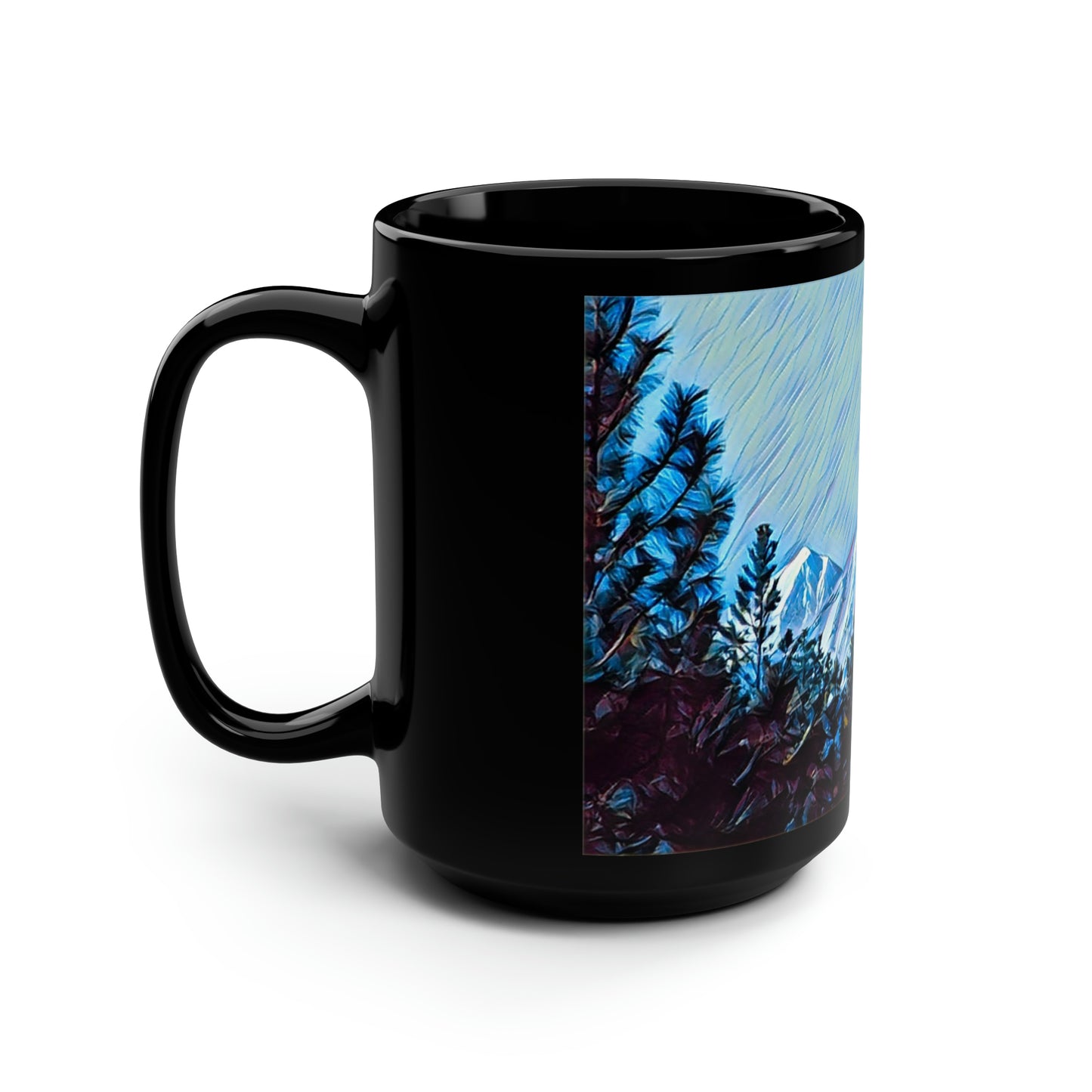 Lanti Sisters Woods Black Mug, 15oz