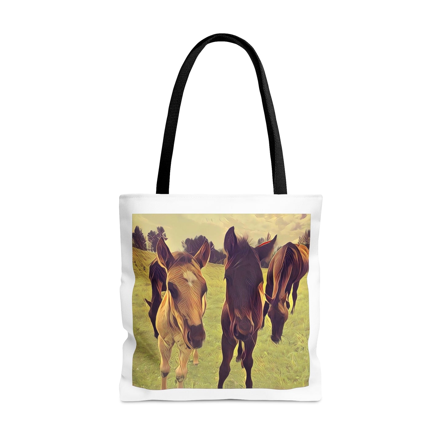 Fancy Foals Large Tote Bag