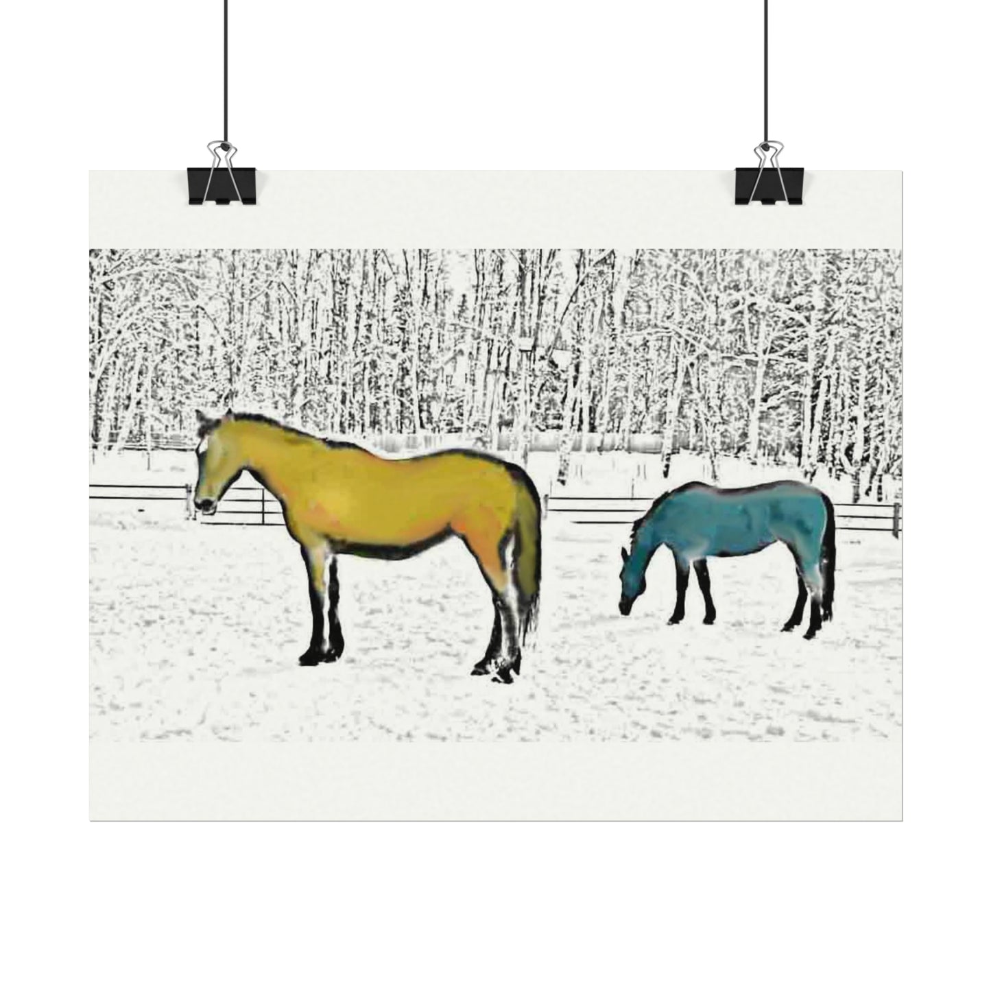 Maddy and Shilo Winter Wonderland Watercolor Poster