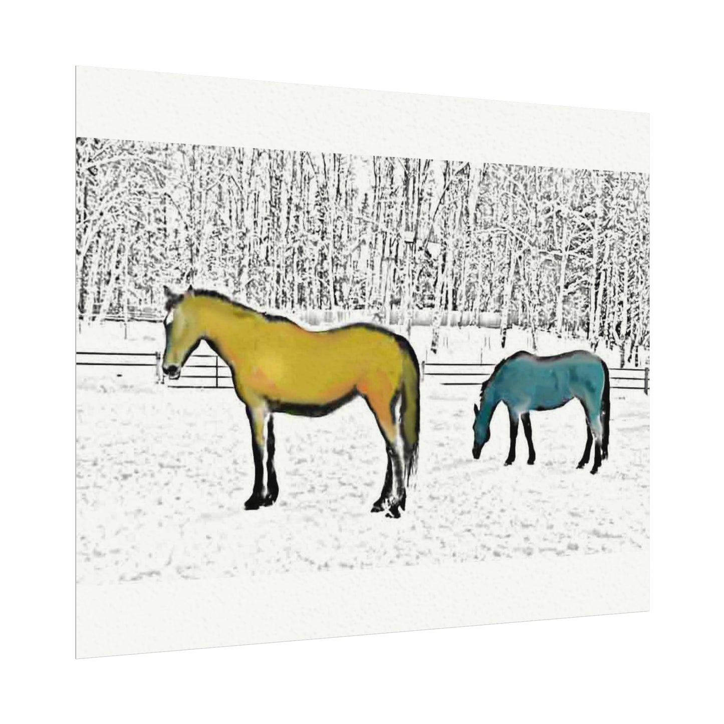 Maddy and Shilo Winter Wonderland Watercolor Poster