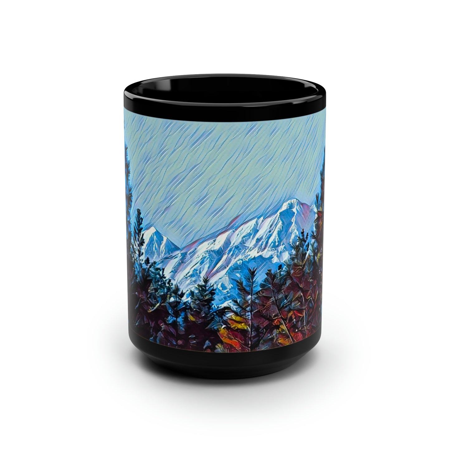 Lanti Sisters Woods Black Mug, 15oz