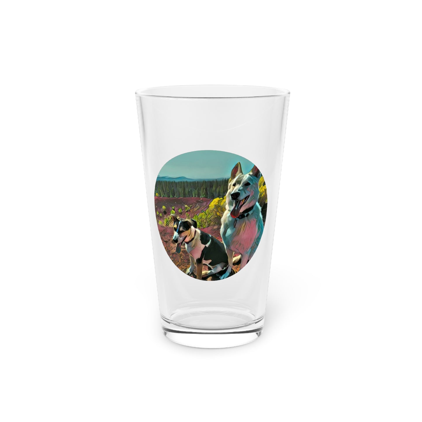 Amy Dog Pint Glass, 16oz