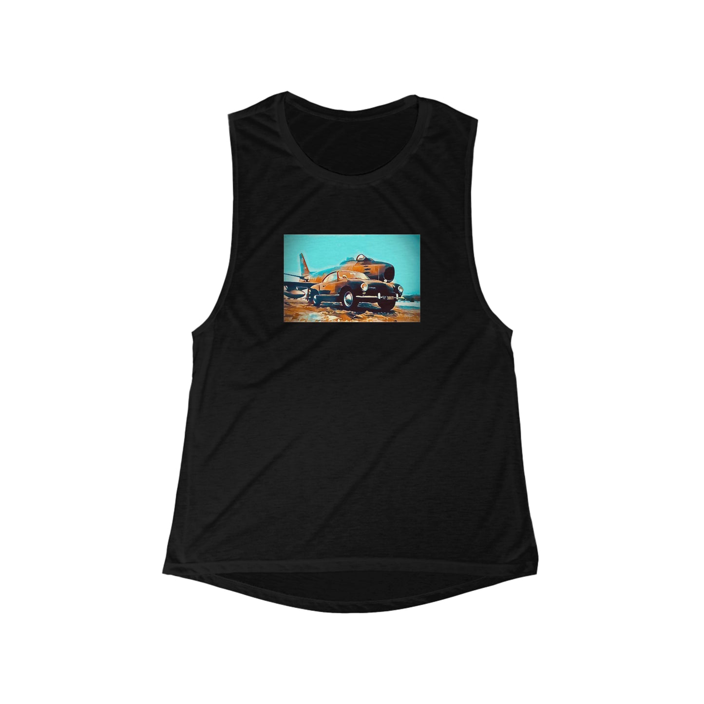 Vintage Car and  F-86 Tank Top