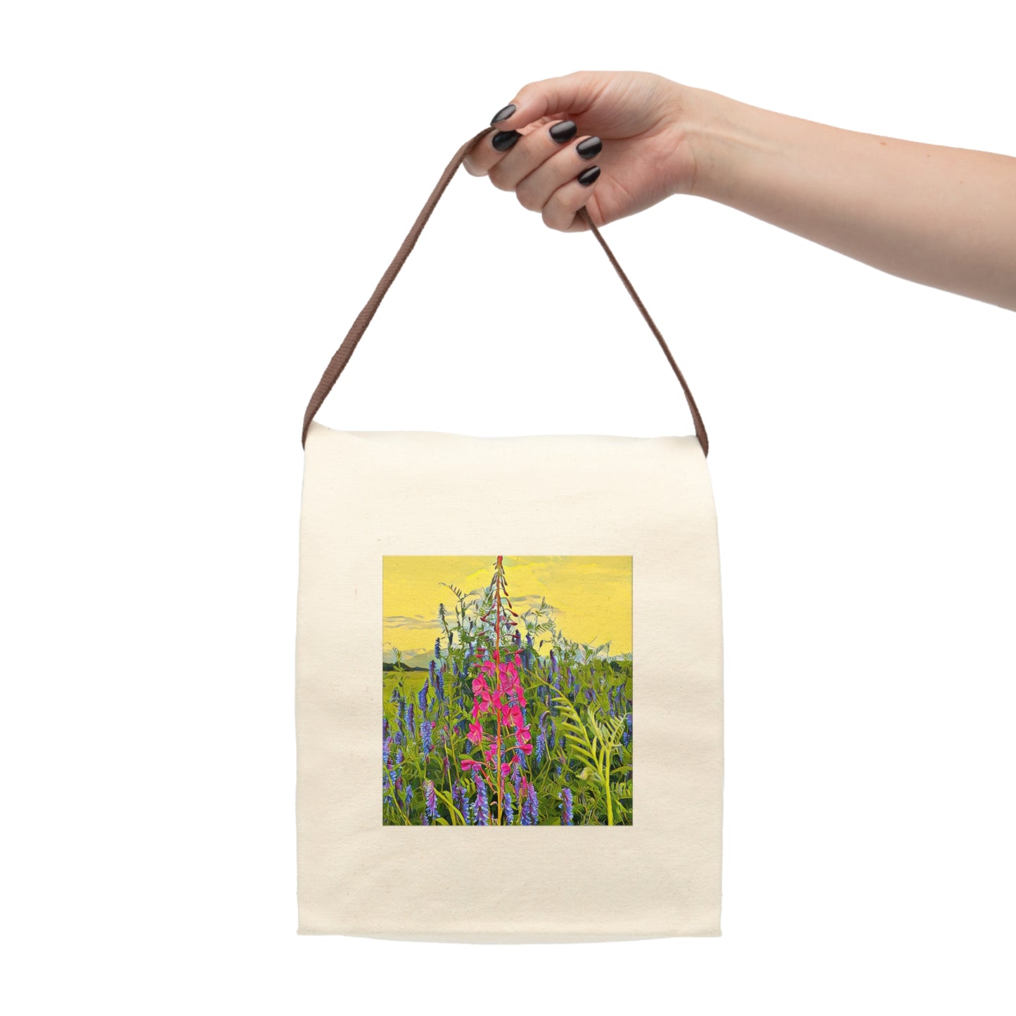 Fireweed Canvas Lunch Bag With Strap